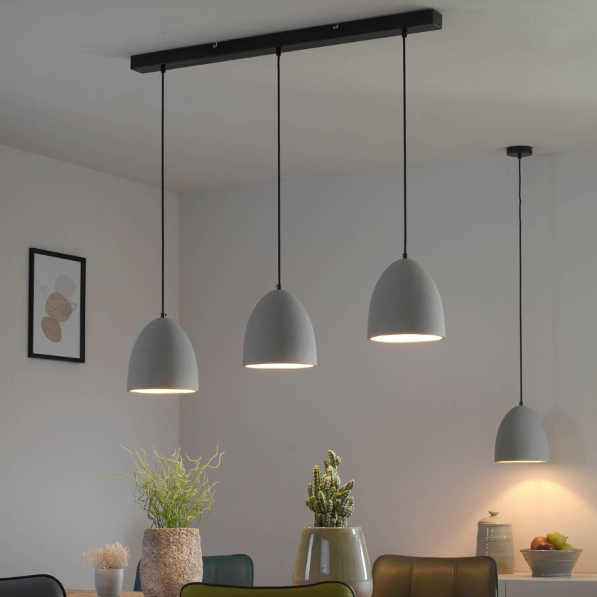 Paul Neuhaus Eton hengelampe med 3 betongskjermer