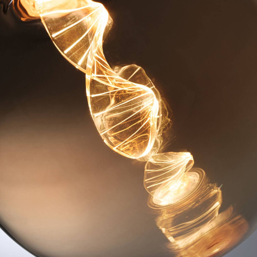 LED-pære E27 3,5W Helix 1 800K G125 gull