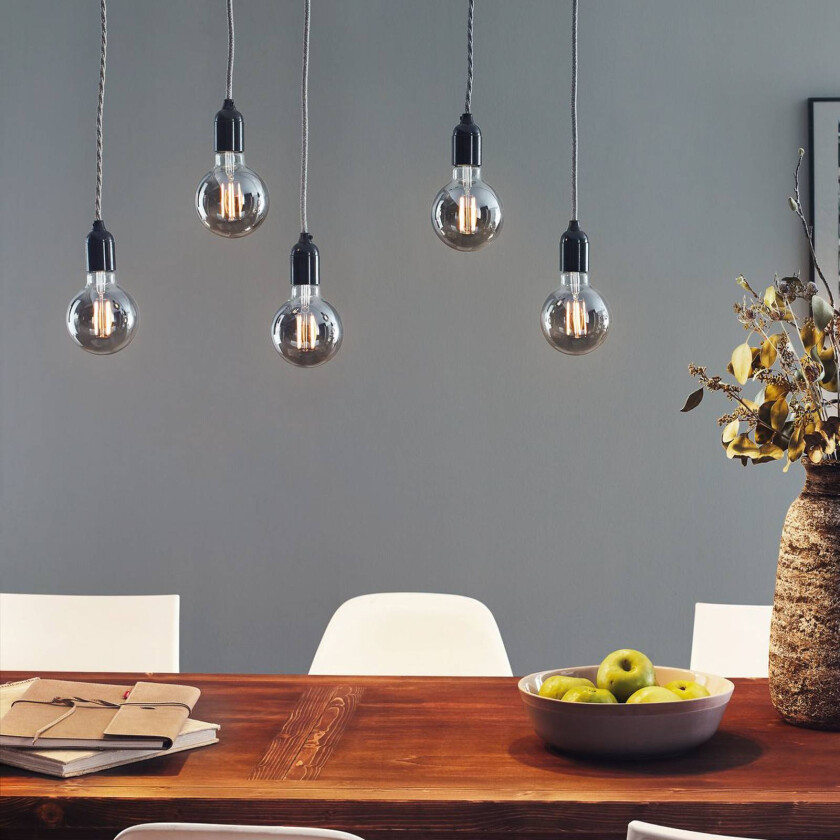 LED-pære E14 4W 1800K røykfarget glass dimbar