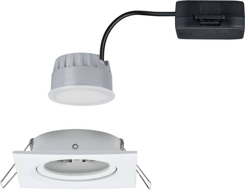 LED-spot Nova Coin firkantet dimbar hvit