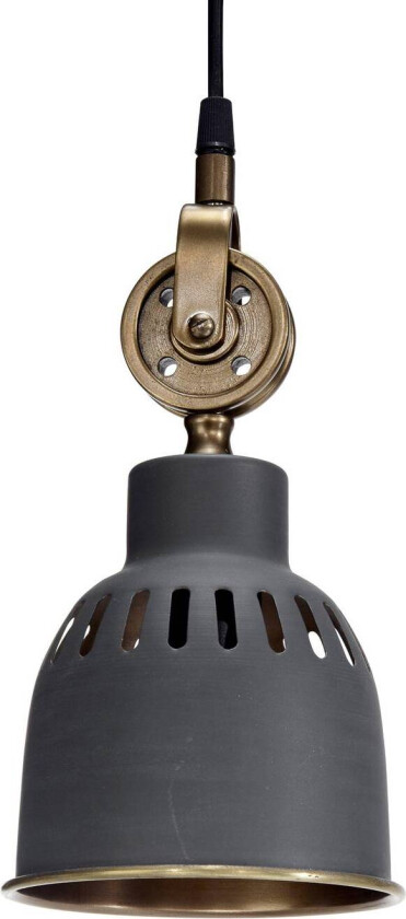 Cleveland hengelampe 14 cm grå/messing