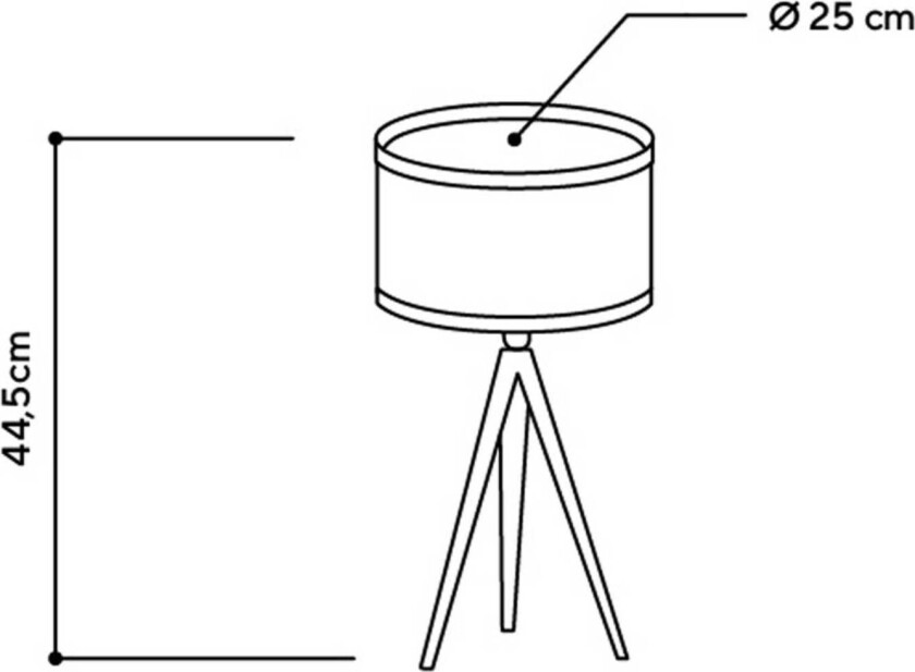 ALMUT 2610 bordlampe, høy med blå kornblomster