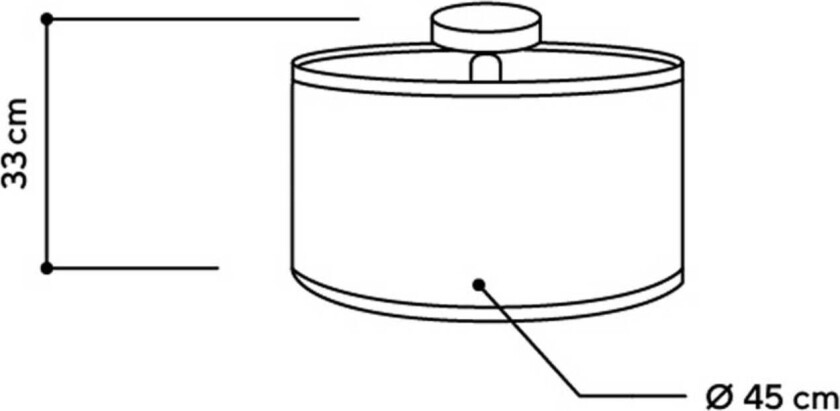 ALMUT 2610 taklampe Ø 45cm, ekte høy