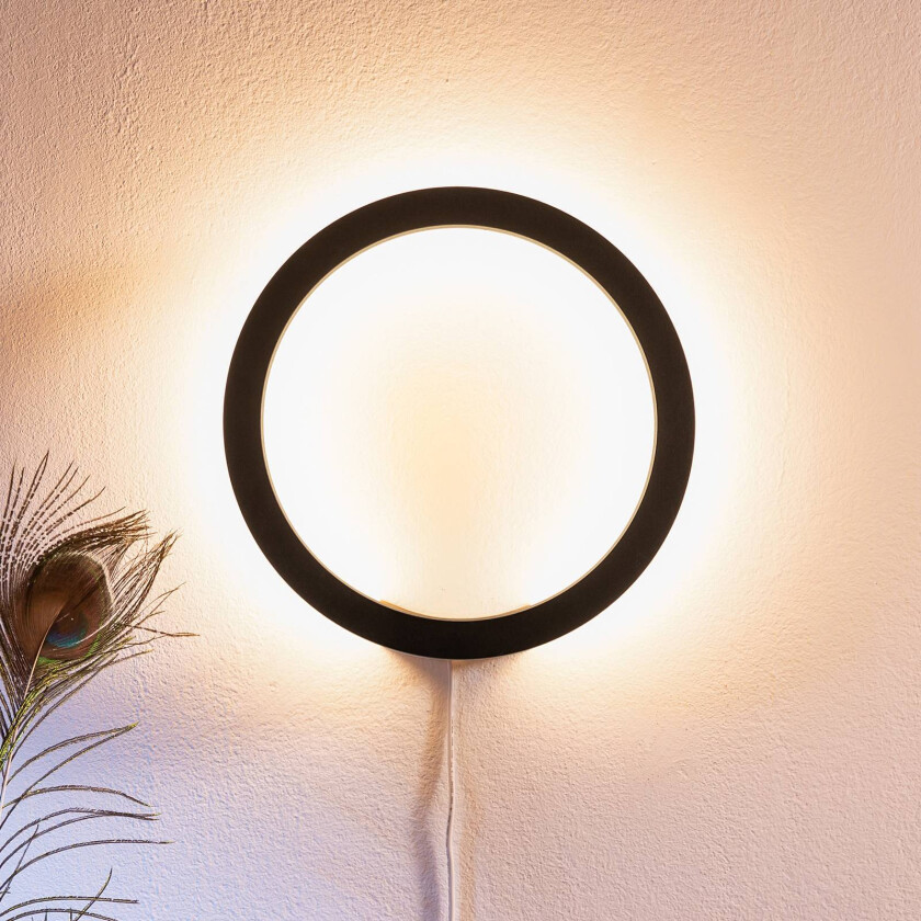 Sana LED-vegglampe, RGBW, svart