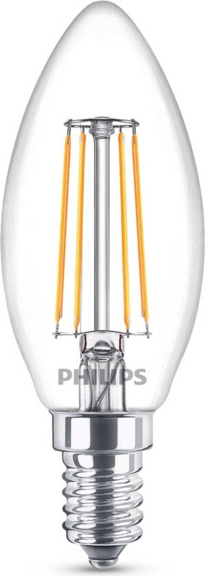 Classic LED-pære E14 B35 4,3W klar 4.000K