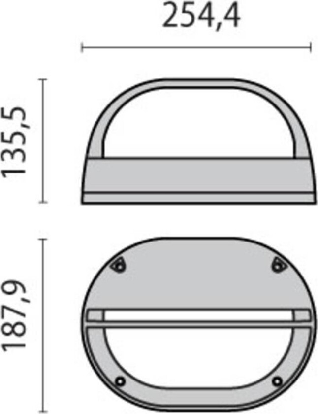 Antrasitt EKO utendørs vegglampe med ramme