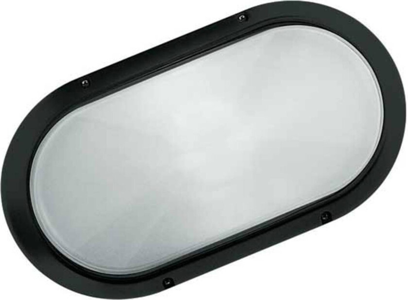 SUPERDELTA OVALE utelampe i svart