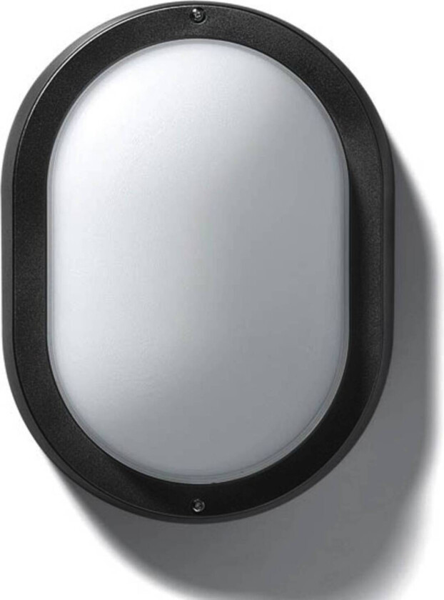 EKO 19 utendørs vegg- eller taklampe i svart