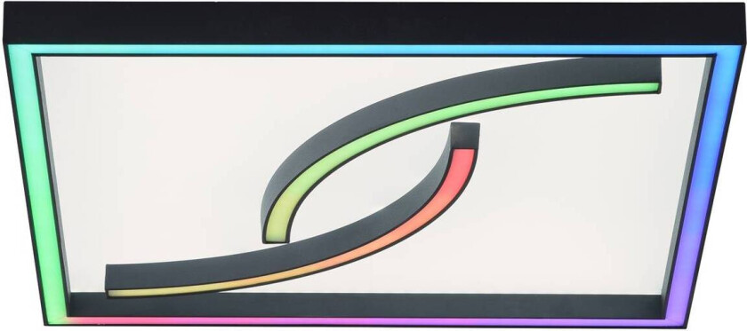 LED-taklampe Serpent, dimbar, RGBW, kvadrat