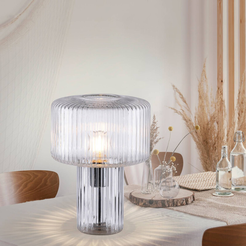Bordlampe Fungus av glass, transparent