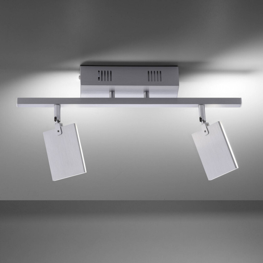 PURE Mira LED-taklampe 2 lys fjernkontroll CCT alu