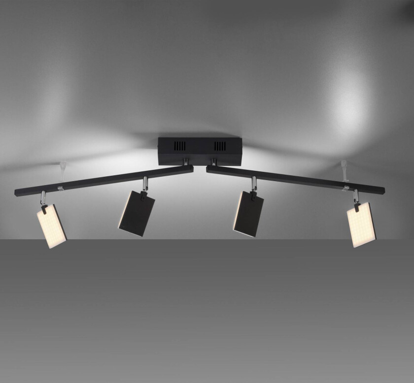 PURE Mira taklampe 4 lys fjernkontroll CCT svart