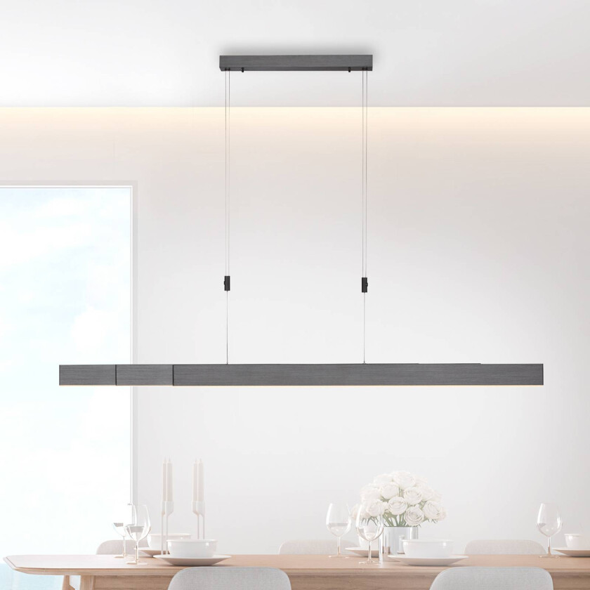 PURE Moto LED-hengelampe med dimmer, grå