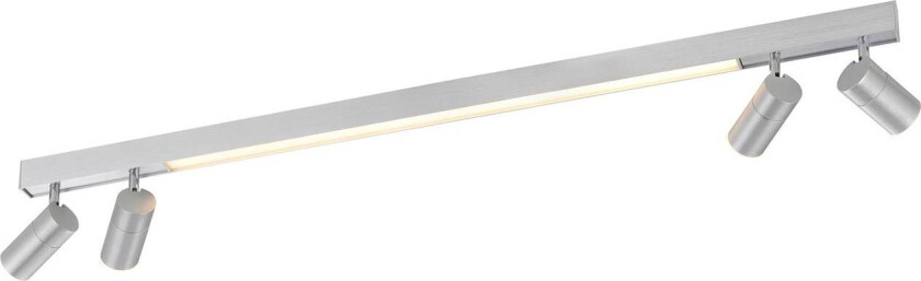 LED-taklampe PURE Lines, 120 cm, sølv, fjernkontroll