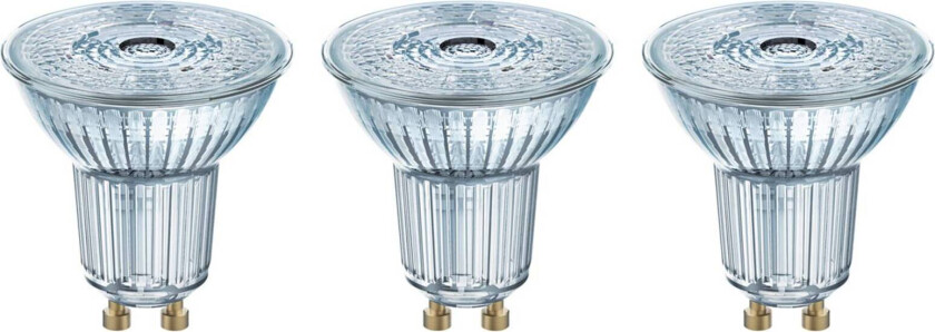 LED-reflektor GU10 4,3 W, universalhvit, 3-pakk