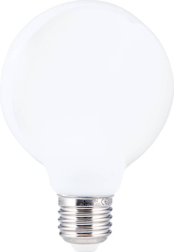 LED-globepære E27 8 W G95 2 700 K opal dimbar
