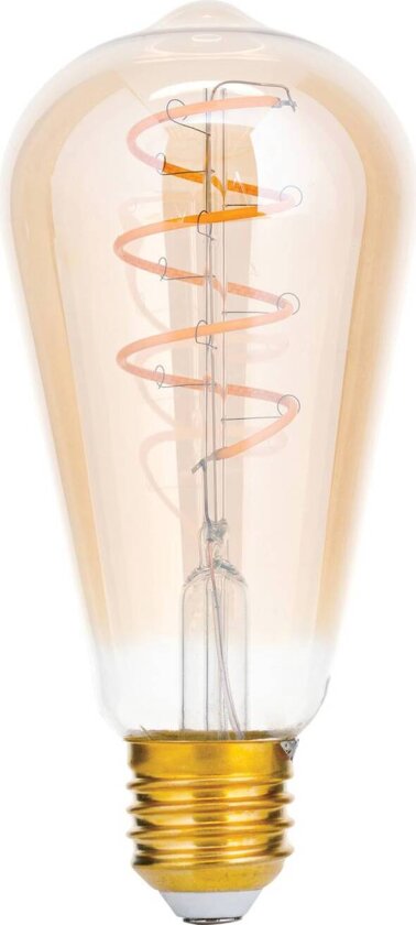 Rustikk LED-pære E27 ST64 4 W rav 2 200 K dimbar