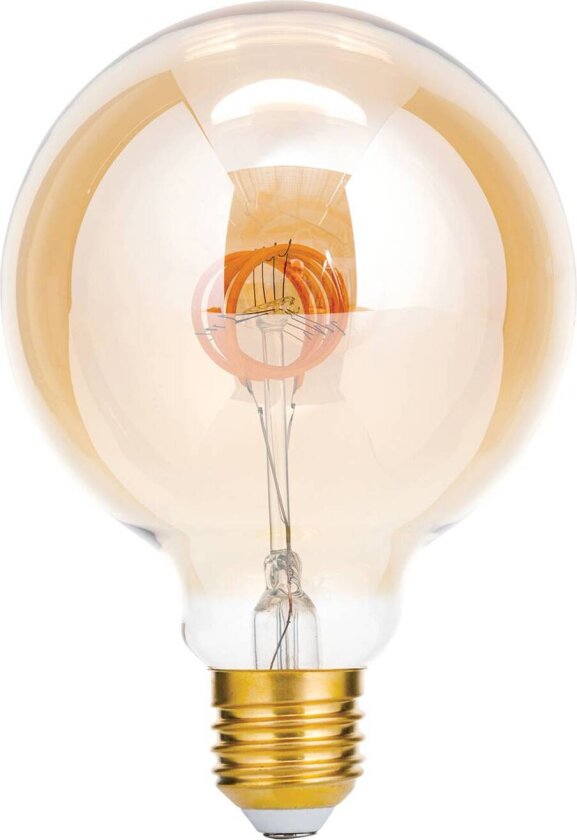 LED-pære E27 G95 4 W rav 2 200 K dimbar
