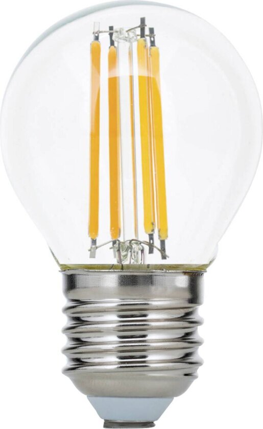 LED-pære E27 G45 4,5 W filament klar 827 dimbar