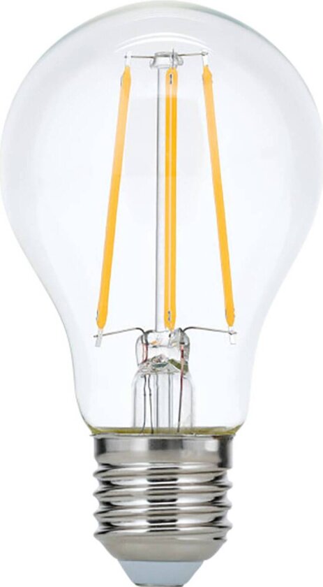 LED-pære E27 10W filament 2 700 K klar dimbar