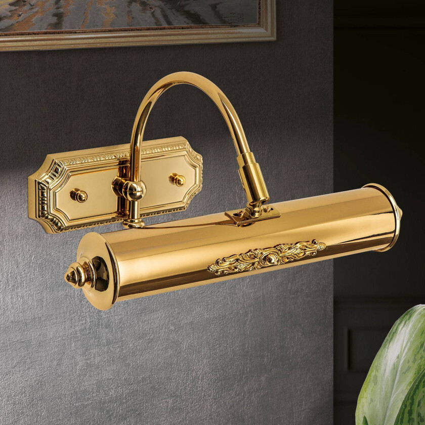 Billedlampe Gustav i gullbelagt messing, 30 cm