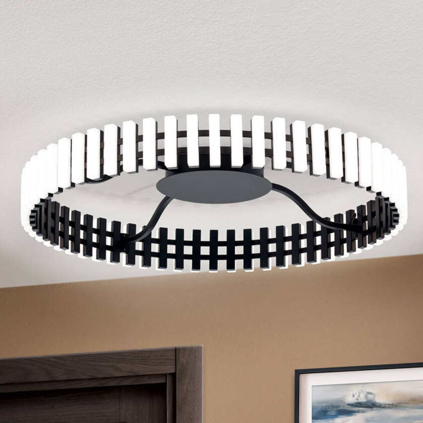 Mansion LED-taklampe, sort og hvit Ø 63 cm