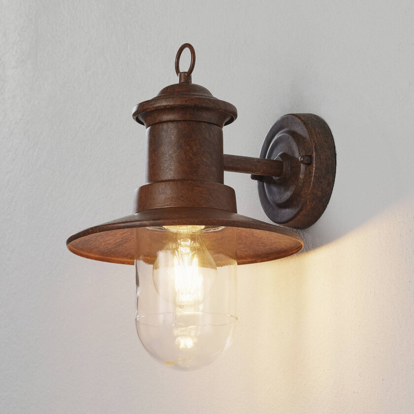 Utendørs vegglampe Leonie vintage-brun