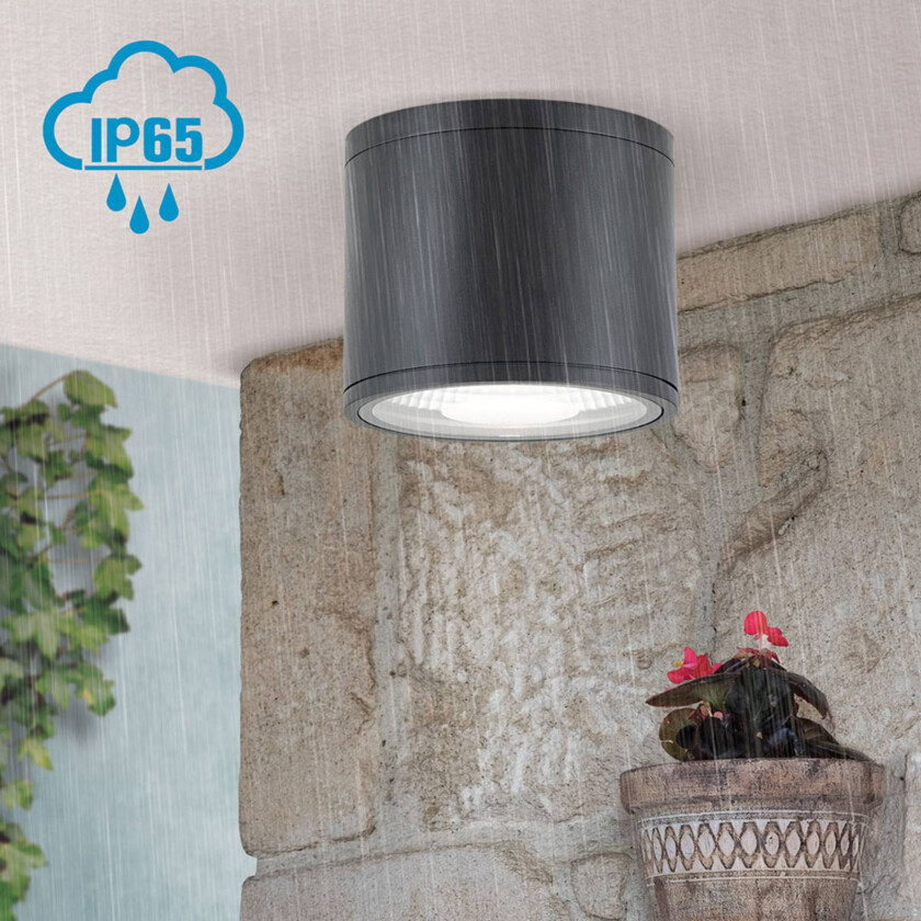 LED-downlight Sputnik IP65 Ø 14,5 cm svart