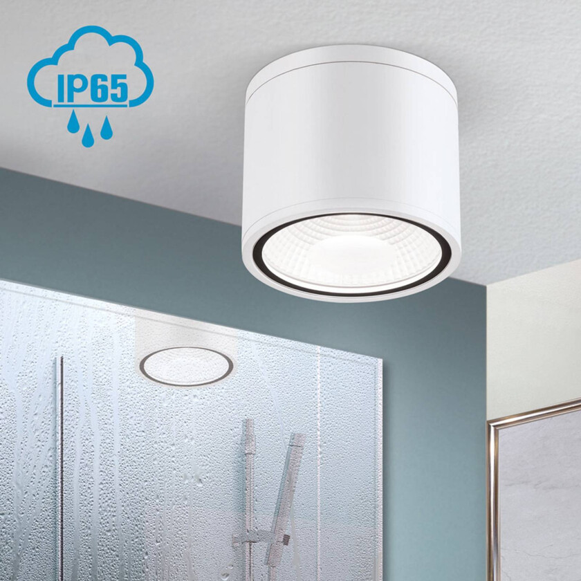 LED-downlight Sputnik IP65 Ø 14,5 cm hvit