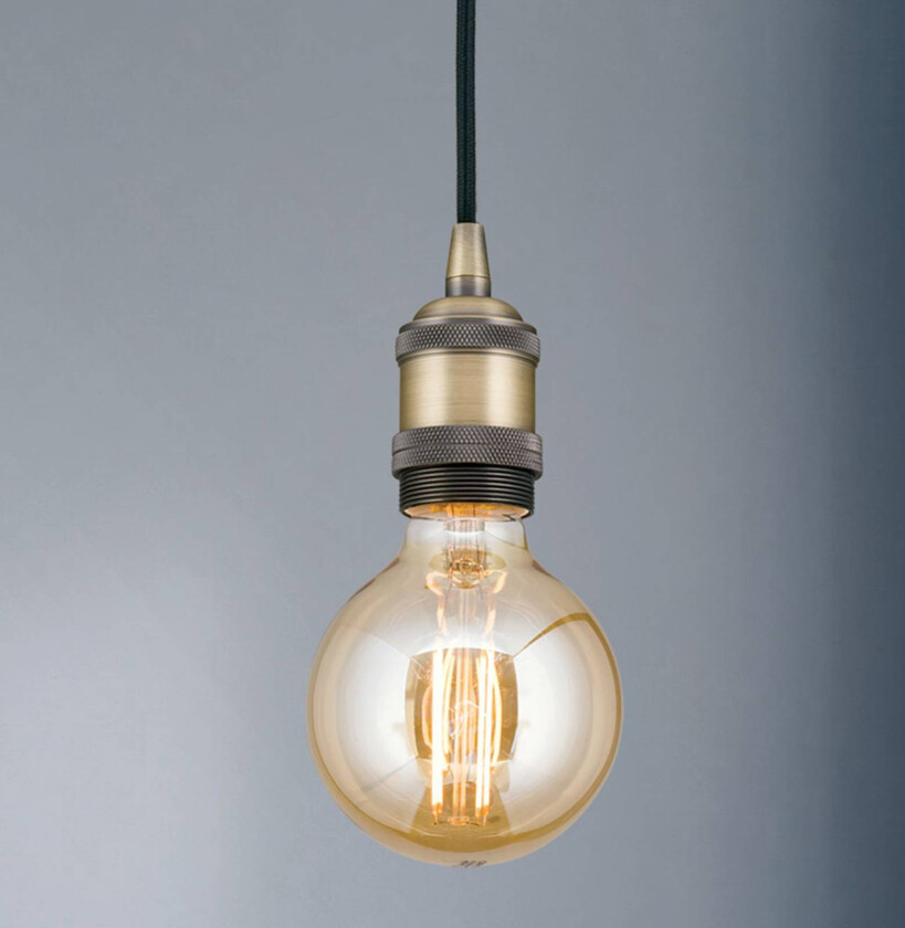 Fatning-hengelampe Jailhouse messing matt