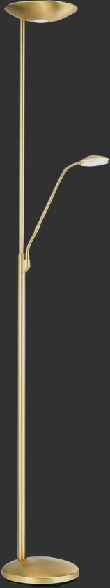 LED-gulvlampe Cobra med leselampe messing