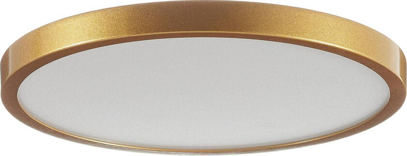 LED-taklampe Vika, rund, gull matt, Ø 30cm