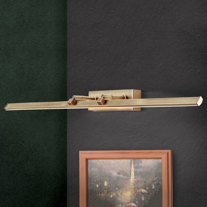 LED-billedlys Suren i antikkmessing, 79,5 cm