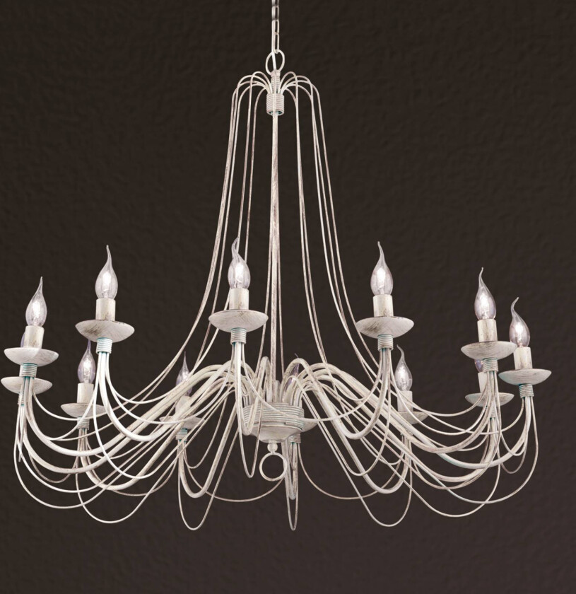 Rustikk lysekrone Antonina, 12 lys