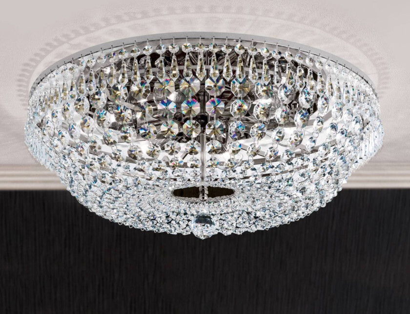 SHERATA taklampe med kromrand 55 cm