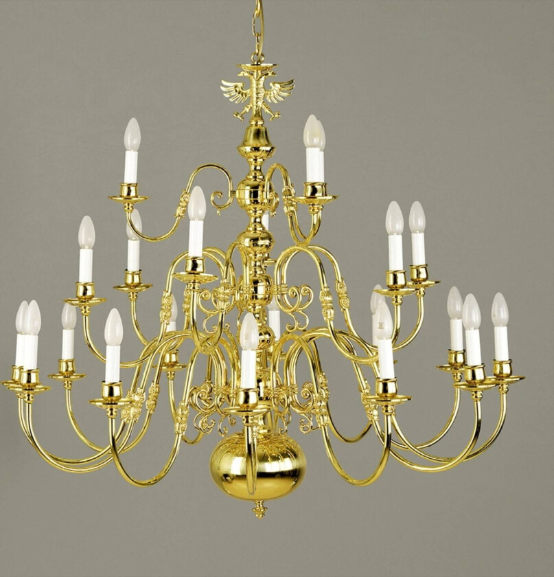 Flamsk Maximilian lysekrone med 21 lys