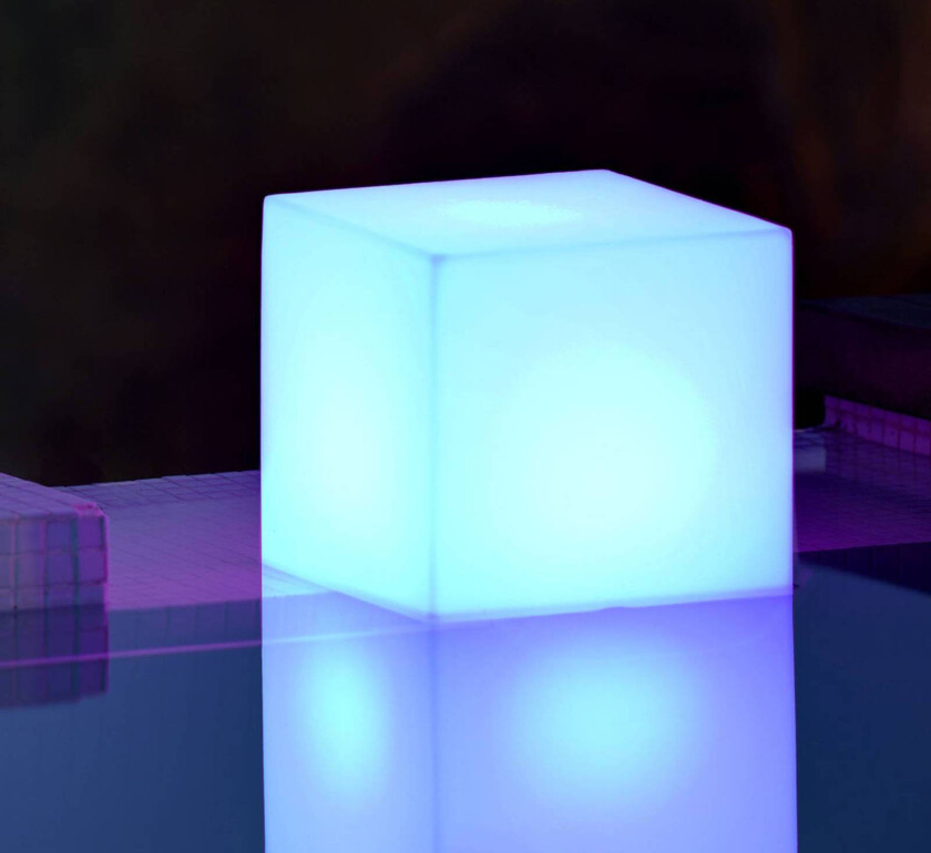 solcellelampe Cuby kube, høyde 32 cm