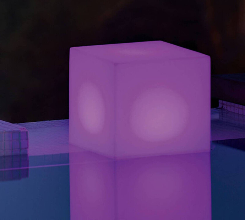 solcellelampe Cuby kube, høyde 20 cm