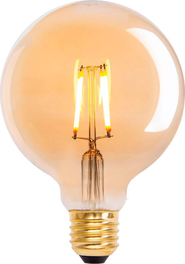 LED-globepære E27 4,1 W 310lm varmhvit gull 3-er