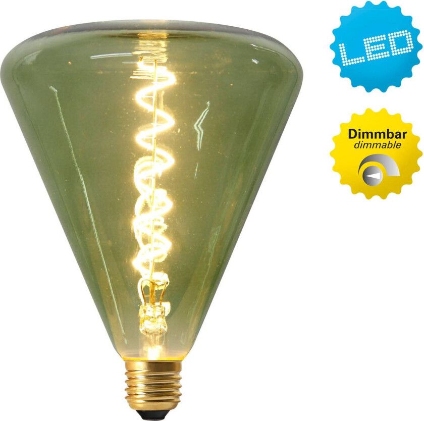 LED-pære Dilly E27 4W 2200K dimbar, grønnfarget