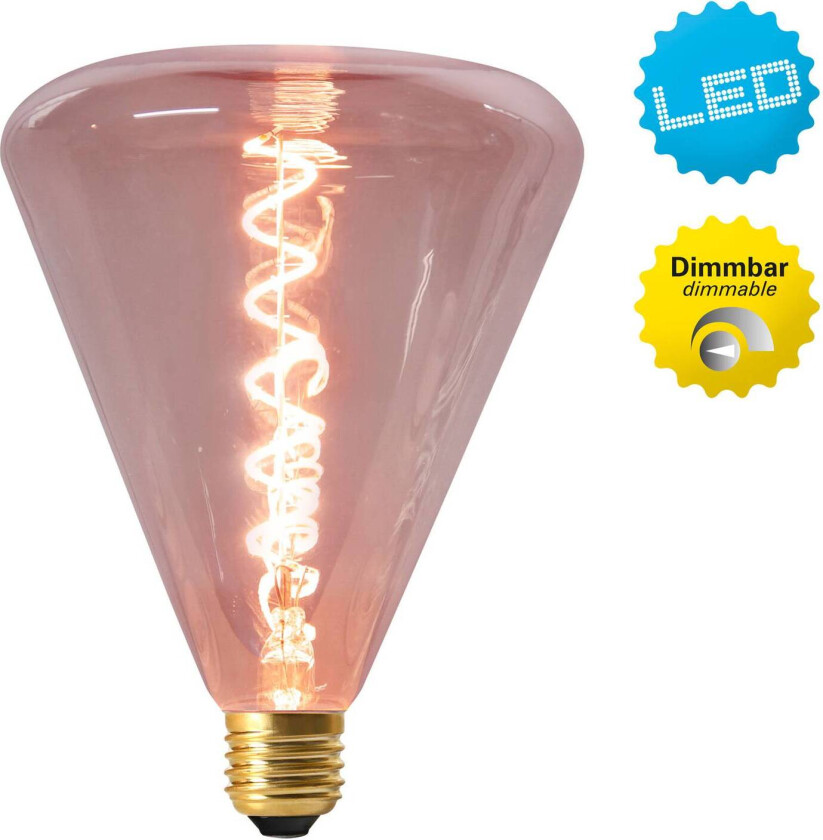 LED-pære Dilly E27 4W 2200K dimbar, rødfarget