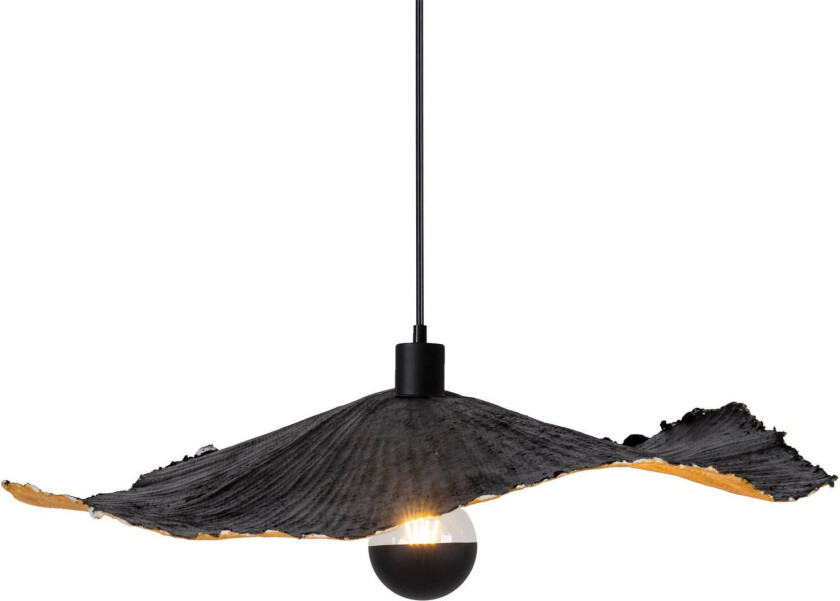 Crazy Paper pendellampe svart-gull, Ø 56cm