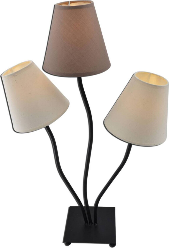 Twiddle - bordlampe i brunt med tre lys