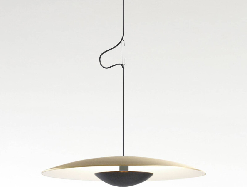 MARSET Ginger LED-pendel, triac Ø32cm messing/hvit