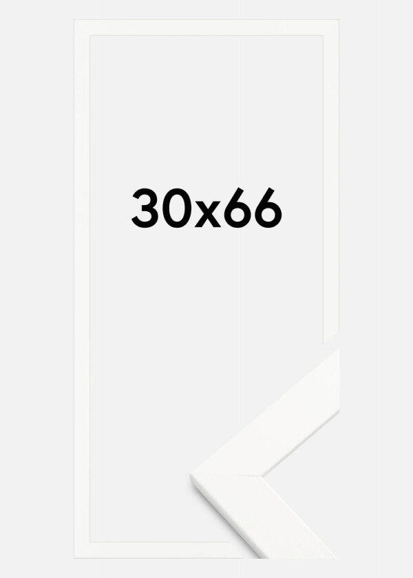 Ramme Trendline Akrylglass Hvit 30x66 Cm