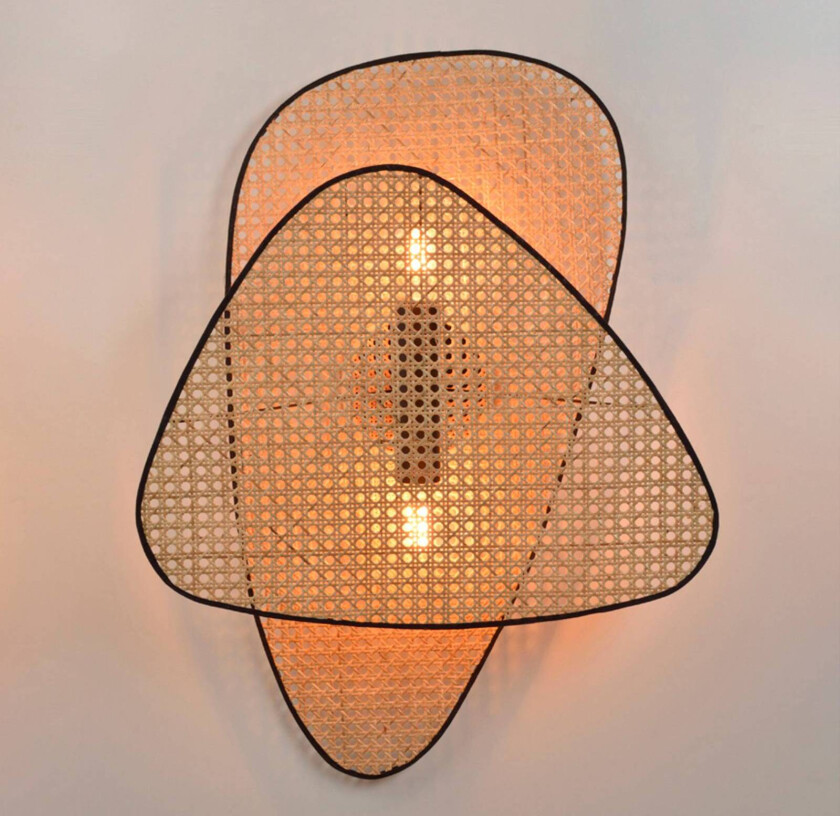 Screen vegglampe 2 lyskilder natur