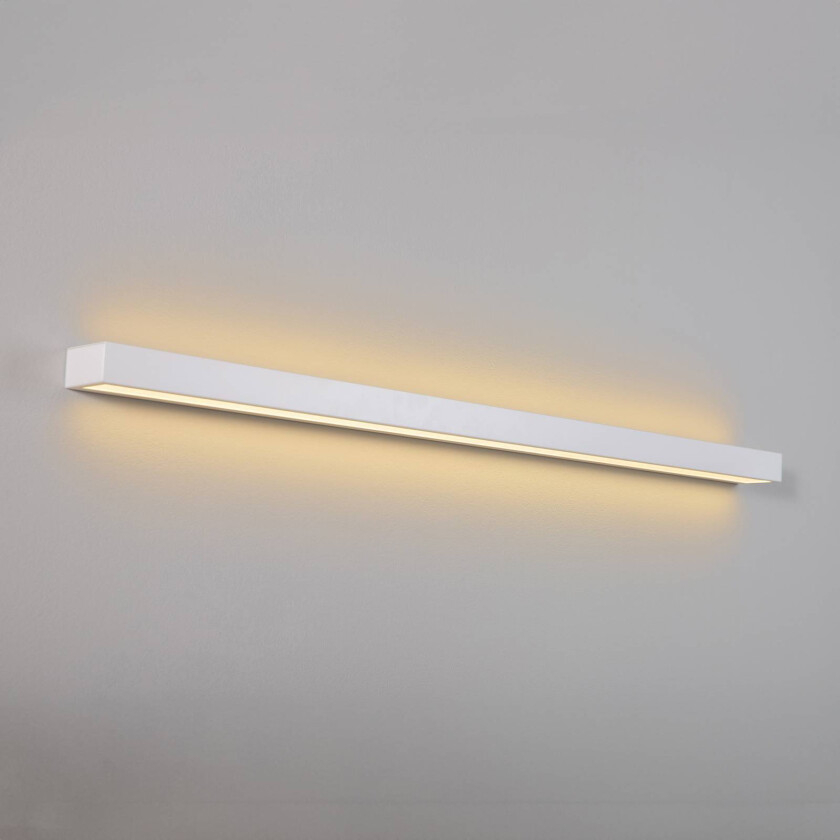Mera LED-vegglampe, bredde 120 cm, hvit, 3 000 K