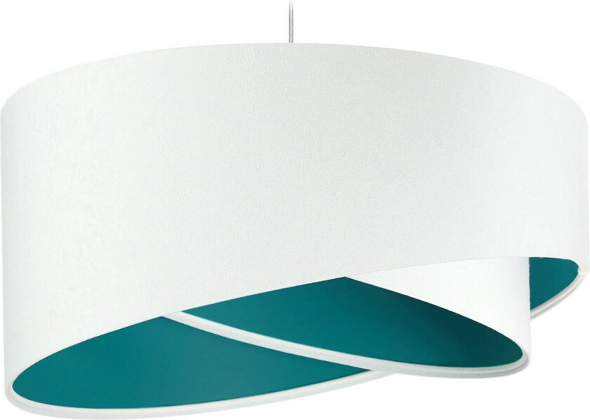 Vivien pendellampe, to-farget, hvit/turkis