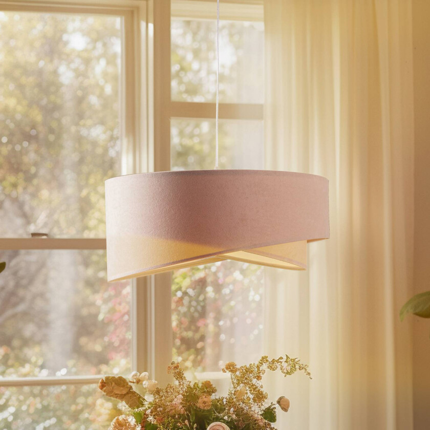 Vivien pendellampe, tofarget, krem/hvit