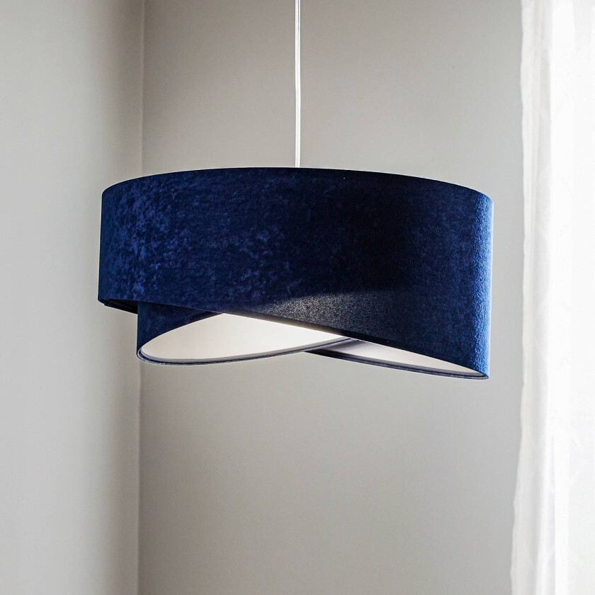 Vivien pendellampe, tofarget, blå/sølv